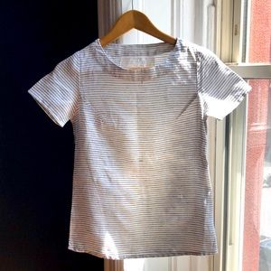Not Perfect Linen fitted striped tee - unworn